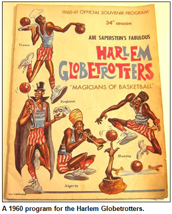 A 1960 program for the Harlem Globetrotters.