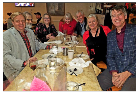 Cast of Hoosier History Live gathers at Greek Islands Restaurant.