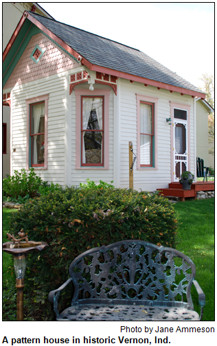A pattern house in historic Vernon, Ind. Photo by Jane Ammeson.