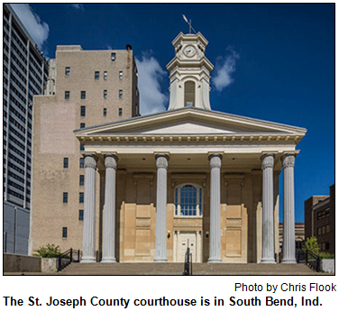 The St. Joseph County courthouse is in South Bend, Ind. Photo by Chris Flook.
